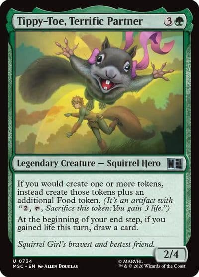 Tippy Toe Terrific Partner Commander: Marvel Super Heroes Magic card