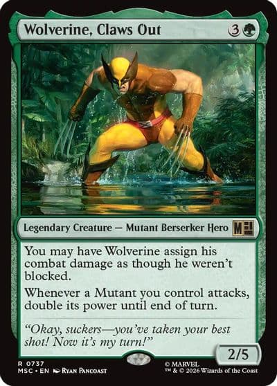 Wolverine Claws Out Commander: Marvel Super Heroes Magic card
