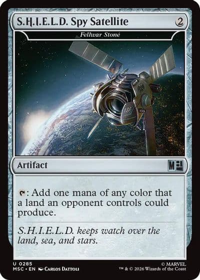SHIELD Spy Satellite Fellwar Stone Commander: Marvel Super Heroes Magic card