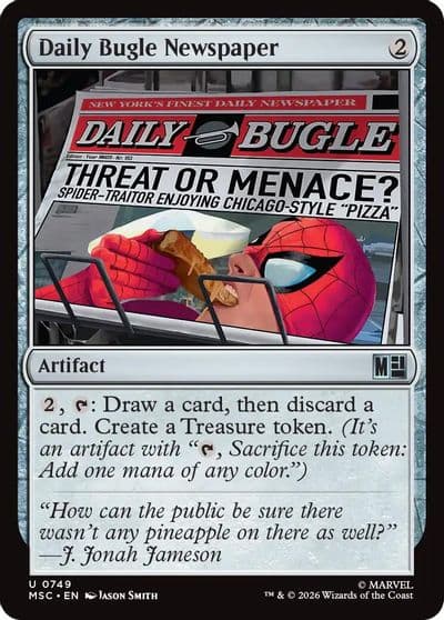 Daily Bugle Newspaper Commander: Marvel Super Heroes Magic card