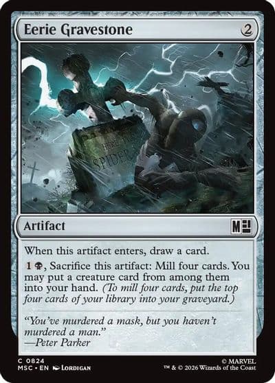 Eerie Gravestone Commander: Marvel Super Heroes Magic card