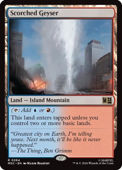 Scorched Geyser Commander: Marvel Super Heroes Magic card