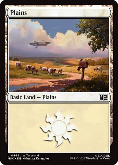 Plains 0869 Commander: Marvel Super Heroes Magic card