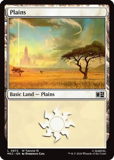 Plains 0872 Commander: Marvel Super Heroes Magic card