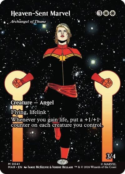 Heaven Sent Marvel Archangel of Thune Borderless Marvel Universe Eternal-Legal Magic card