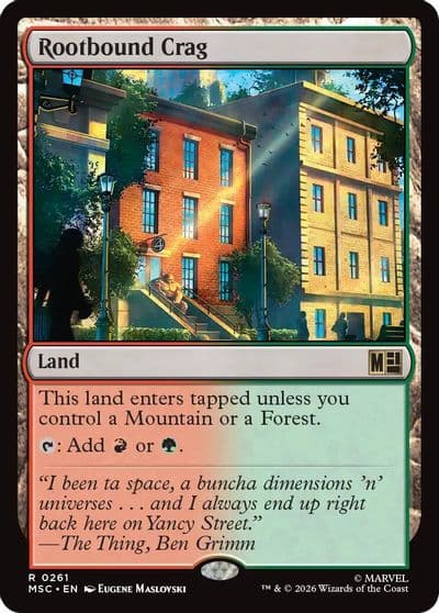 Rootbound Crag Surge Foil Commander: Marvel Super Heroes Magic card