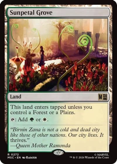 Sunpetal Grove Surge Foil Commander: Marvel Super Heroes Magic card