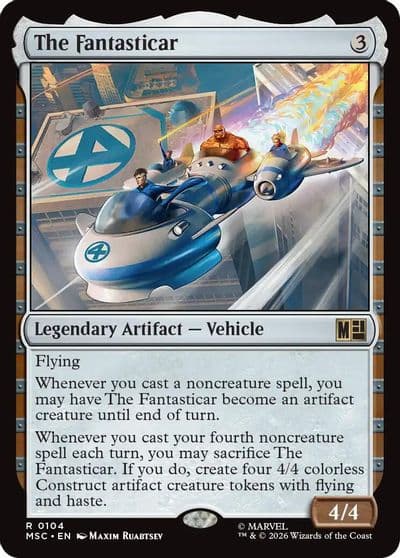 The Fantasticar Surge Foil Commander: Marvel Super Heroes Magic card