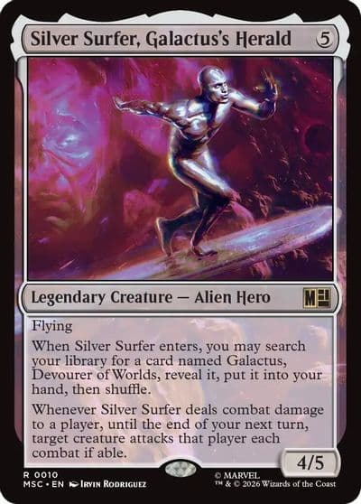 Silver Surfer Galactuss Herald Surge Foil Commander: Marvel Super Heroes Magic card