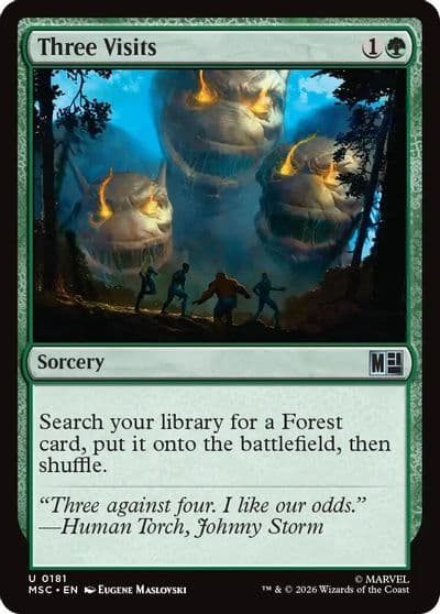 Three Visits Surge Foil Commander: Marvel Super Heroes Magic card