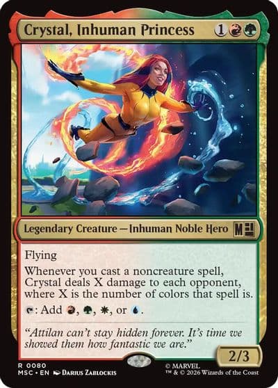 Crystal Inhuman Princess Surge Foil Commander: Marvel Super Heroes Magic card