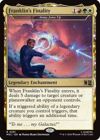 Franklins Finality Annie Joins Up Surge Foil Commander: Marvel Super Heroes Magic card