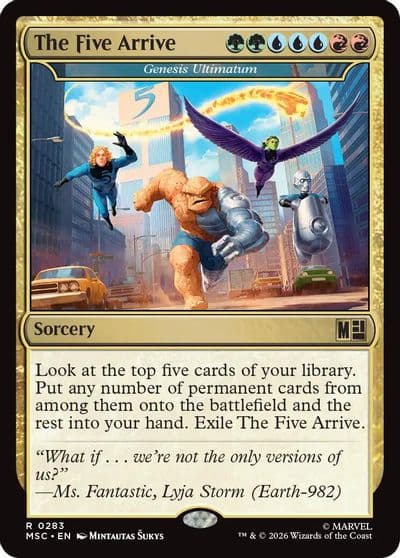 The Five Arrive Genesis Ultimatum Commander: Marvel Super Heroes Magic card