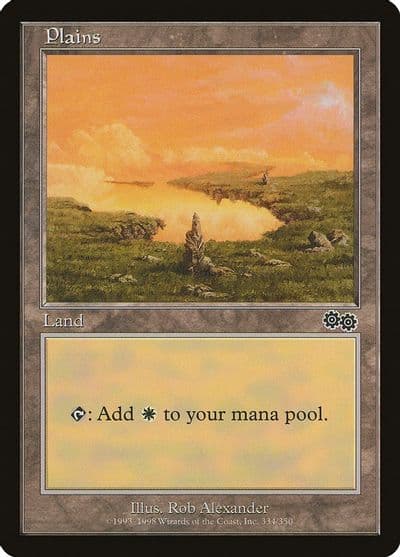 Plains 334 Urza's Saga Magic card