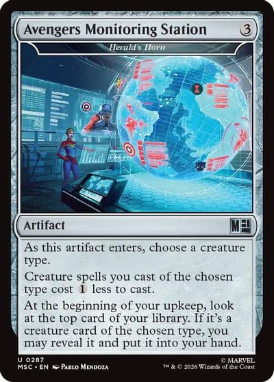 Avengers Monitoring Station Heralds Horn Surge Foil Commander: Marvel Super Heroes Magic card