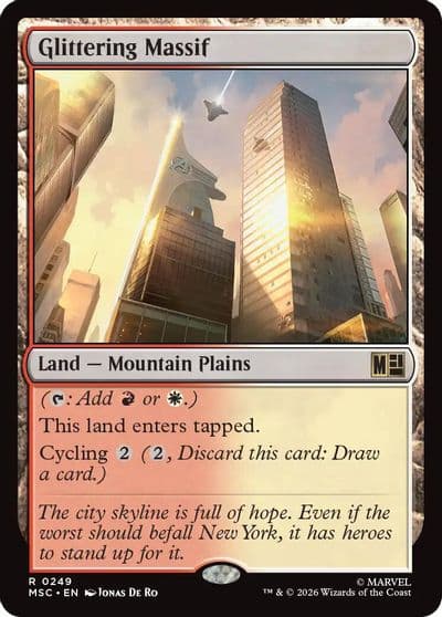Glittering Massif Surge Foil Commander: Marvel Super Heroes Magic card