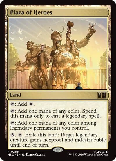 Plaza of Heroes Surge Foil Commander: Marvel Super Heroes Magic card
