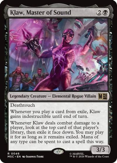 Klaw Master of Sound Surge Foil Commander: Marvel Super Heroes Magic card
