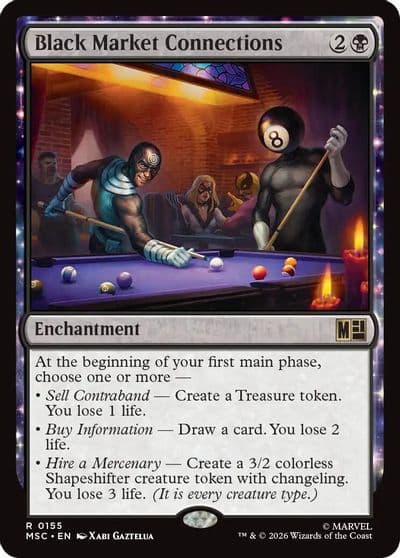 Black Market Connections Commander: Marvel Super Heroes Magic card