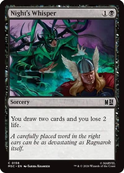 Nights Whisper Commander: Marvel Super Heroes Magic card