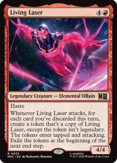 Living Laser Surge Foil Commander: Marvel Super Heroes Magic card