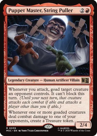 Puppet Master String Puller Surge Foil Commander: Marvel Super Heroes Magic card