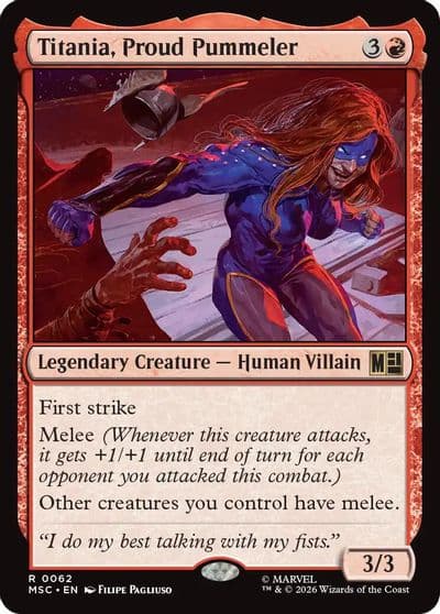 Titania Proud Pummeler Surge Foil Commander: Marvel Super Heroes Magic card