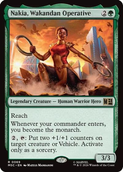 Nakia Wakandan Operative Commander: Marvel Super Heroes Magic card