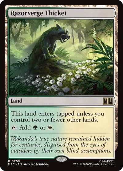 Razorverge Thicket Commander: Marvel Super Heroes Magic card