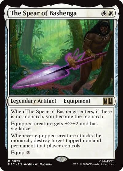 The Spear of Bashenga Surge Foil Commander: Marvel Super Heroes Magic card