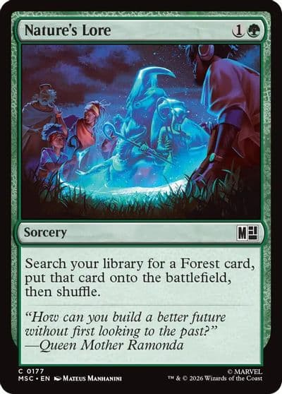 Natures Lore Surge Foil Commander: Marvel Super Heroes Magic card
