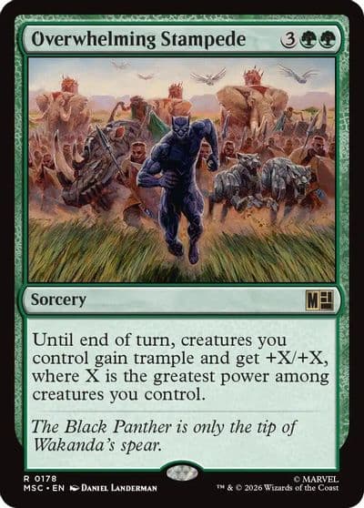 Overwhelming Stampede Surge Foil Commander: Marvel Super Heroes Magic card