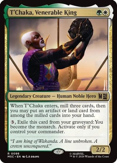 TChaka Venerable King Surge Foil Commander: Marvel Super Heroes Magic card
