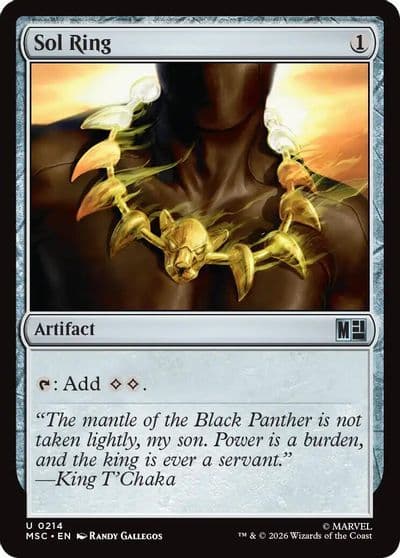 Sol Ring 0214 Surge Foil Commander: Marvel Super Heroes Magic card