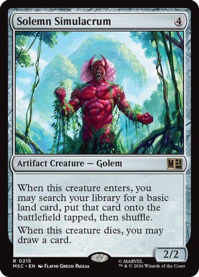 Solemn Simulacrum Surge Foil Commander: Marvel Super Heroes Magic card