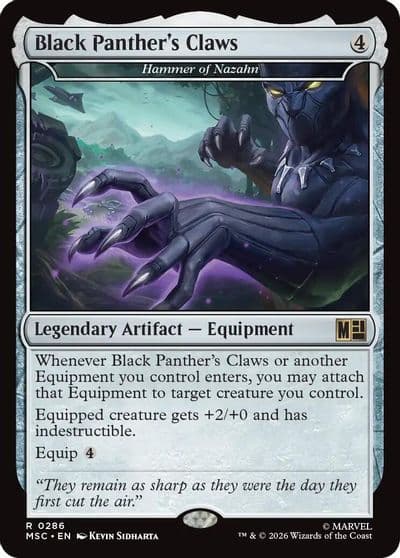Black Panthers Claws Hammer of Nazahn Surge Foil Commander: Marvel Super Heroes Magic card