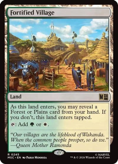Fortified Village Surge Foil Commander: Marvel Super Heroes Magic card