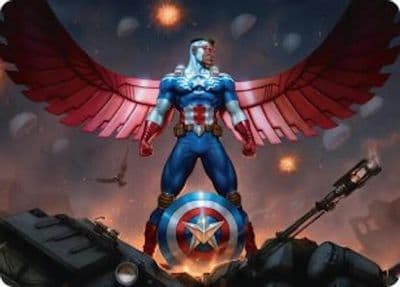 Captain America Wings of Freedom Art Card 2 45 Art Series: Marvel Super Heroes Magic card