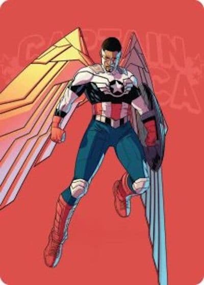 Captain America Wings of Freedom Art Card 22 45 Art Series: Marvel Super Heroes Magic card