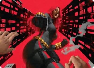 Black Widow Deadly Hunter Art Card Art Series: Marvel Super Heroes Magic card