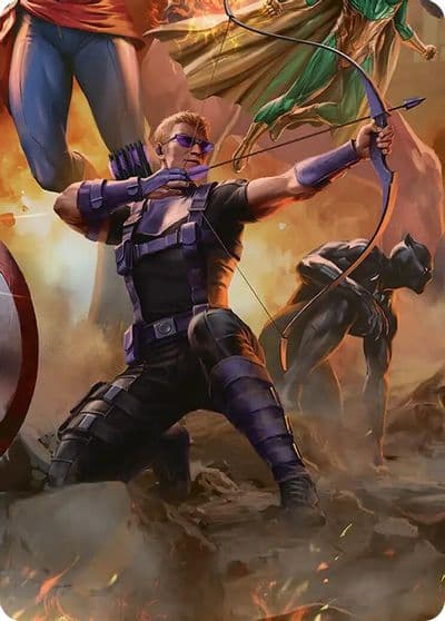Hawkeye Trick Shot Art Card Art Series: Marvel Super Heroes Magic card