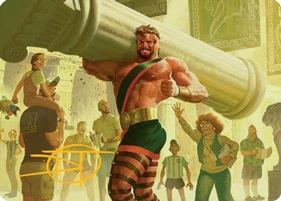 Hercules Prince of Power Art Card Gold Stamped Signature Art Series: Marvel Super Heroes Magic card