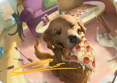 Lucky the Pizza Dog Art Card Gold Stamped Signature Art Series: Marvel Super Heroes Magic card
