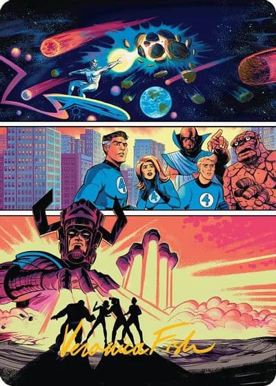 The Coming of Galactus Art Card Gold Stamped Signature Art Series: Marvel Super Heroes Magic card