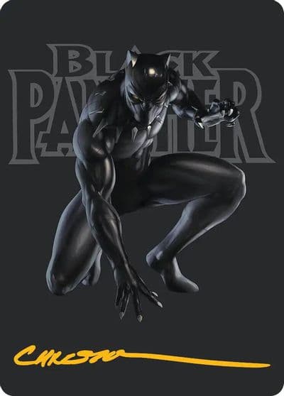 Black Panther Hope Enduring Art Card Gold Stamped Signature Art Series: Marvel Super Heroes Magic card