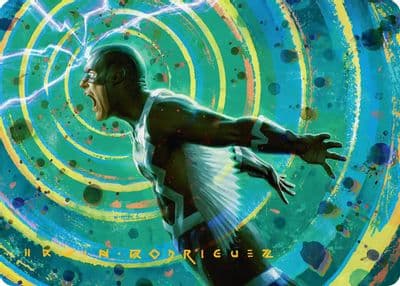 Black Bolt Inhuman King Art Card Gold Stamped Signature Art Series: Marvel Super Heroes Magic card