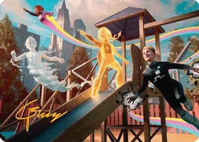 Power Pack Art Card Gold Stamped Signature Art Series: Marvel Super Heroes Magic card