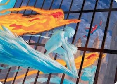 Iceman and Firestar Art Card Art Series: Marvel Super Heroes Magic card