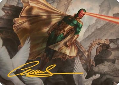 The Vision Art Card Gold Stamped Signature Art Series: Marvel Super Heroes Magic card