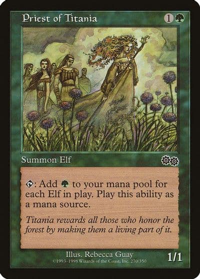 Priest of Titania Urza's Saga Magic card